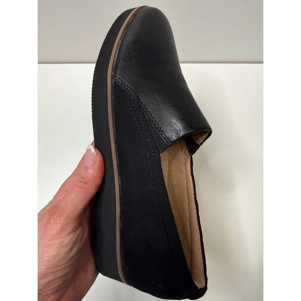 Naturalizer Women’s 8.5M Black Platform Slip On Loafers Comfort Shoes NWT
